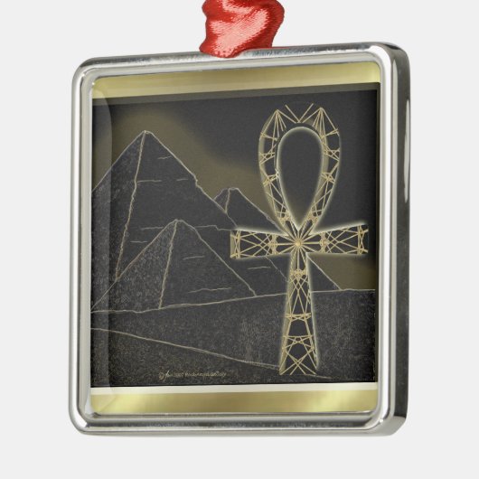 Ankh Pyramid Silbernes Ornament (Links)