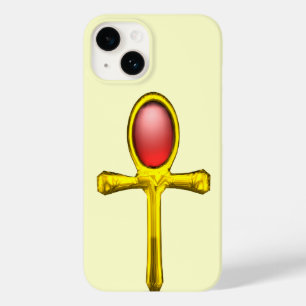 ANKH ,RED TALISMAN /GOLD EGYPTIAN JEWEL Cream Case-Mate iPhone Hülle