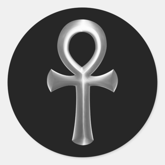 Ankh Runder Aufkleber (Vorderseite)