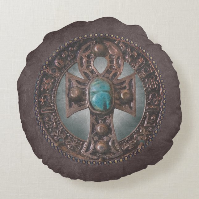 Ankh Rundes Kissen (Rückseite)
