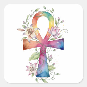 Ankh Sacro Premium Sticker Wasserfarbe