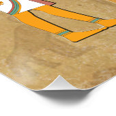 Ankh Schlüssel des Lebens auf Hieroglyphe Poster (Ecke)
