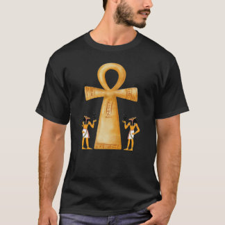 Ankh Schlüssel des Lebens auf Hieroglyphe T-Shirt