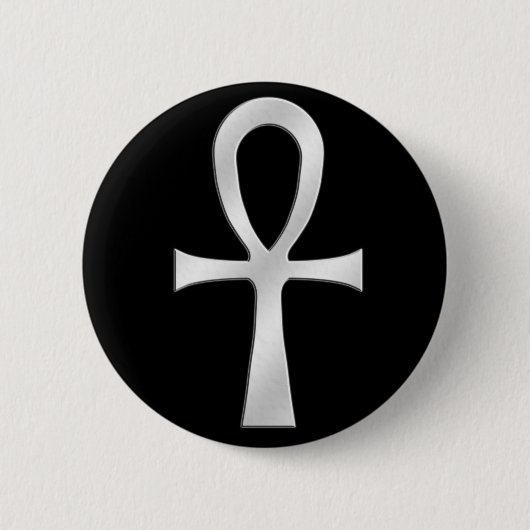 Ankh Silber Button (Vorderseite)