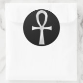Ankh Silver Runder Aufkleber (Tasche)