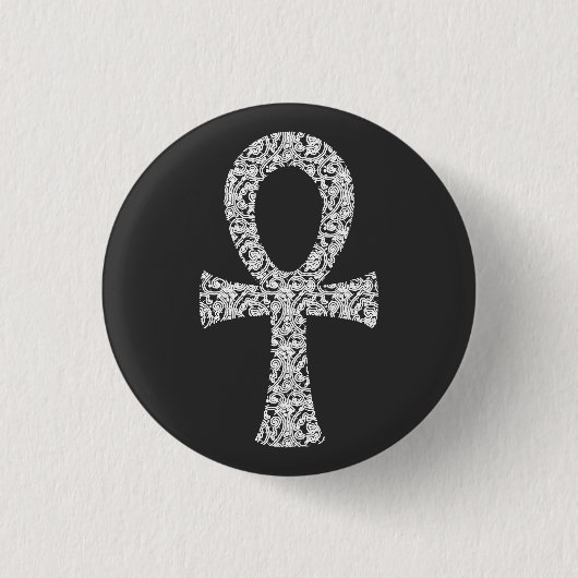 Ankh-Swirbelmuster Button (Vorderseite)
