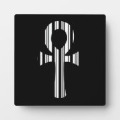 ANKH SYMBOL BAR CODE Ankhs Barcode Design Pattern Fotoplatte (Vorderseite)