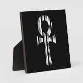 ANKH SYMBOL BAR CODE Ankhs Barcode Design Pattern Fotoplatte (Vorderseite)