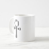 ANKH SYMBOL BAR CODE Ankhs Barcode Design Pattern Kaffeetasse (Vorderseite Links)