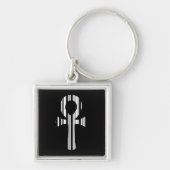 ANKH SYMBOL BAR CODE Ankhs Barcode Design Pattern Schlüsselanhänger (Vorne)