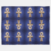 Ankh Symbol Bedeutung – Schlüssel des Lebens Fleecedecke (Vorderseite (Horizontal))