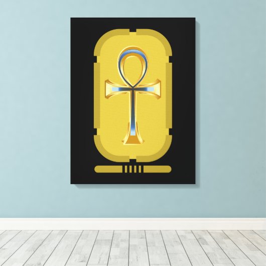 Ankh Symbol Canvas Print Leinwanddruck (Insitu (Holzboden))