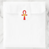 Ankh-Symbol: Runder Aufkleber (Tasche)
