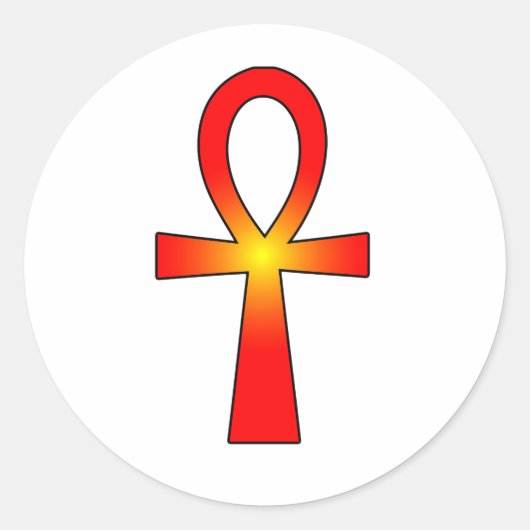 Ankh-Symbol: Runder Aufkleber (Vorderseite)