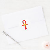 Ankh-Symbol: Runder Aufkleber (Umschlag)