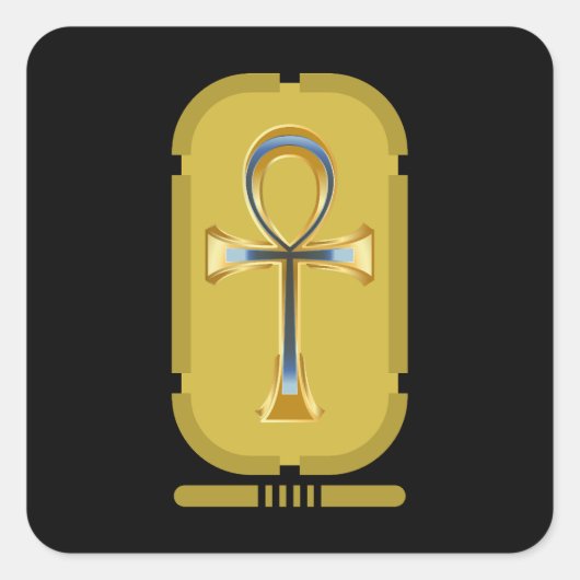 Ankh Symbol Square Sticker (Vorderseite)