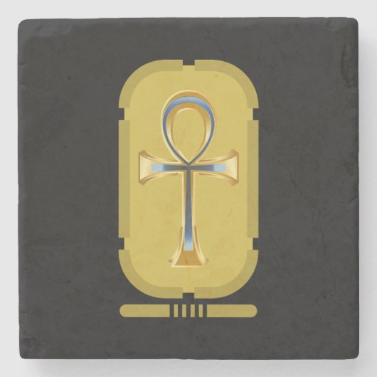 Ankh Symbol Stone Untersetzer (Vorderseite)