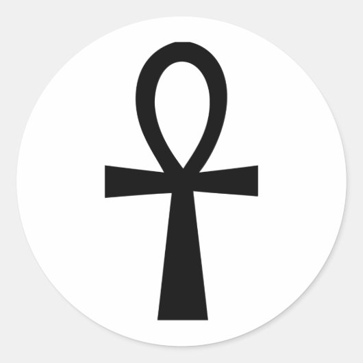 Ankh Symbol: Vector Art: Runder Aufkleber (Vorderseite)