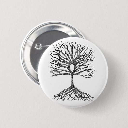 Ankh Tree of LIfe Design Button (Vorne & Hinten)