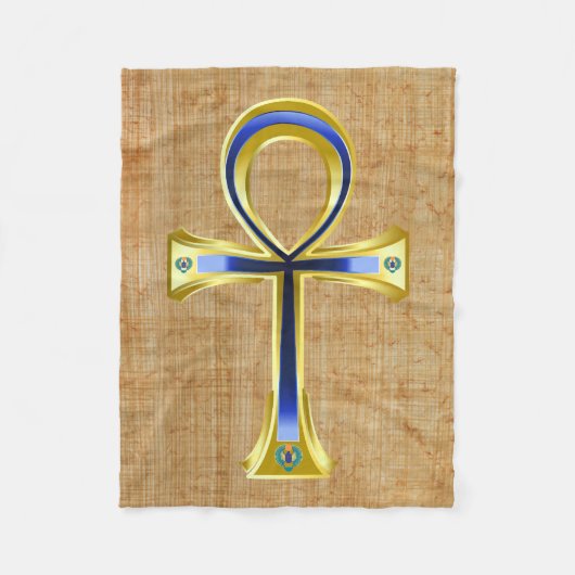 Ankh und Scarabs Fleecedecke (Vorderseite)