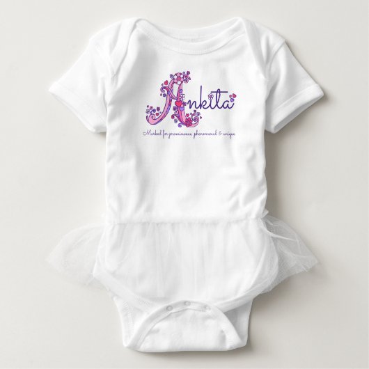 Ankita Girls Name & Bedeutung Ein monogramm Shirt (Vorderseite)