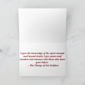 Anklage der Göttin Wiccan Sympathy Card Karte (Innenseite)