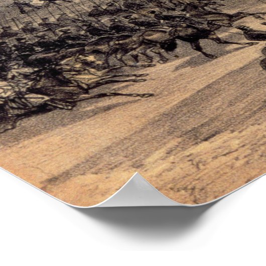 Anklage der Light Cavalry Brigade Poster (Ecke)