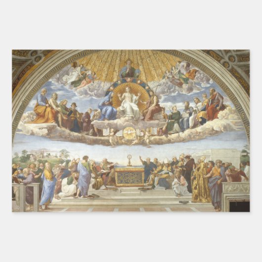 Anklage des Heiligen Sakraments, Raphael Sanzio Geschenkpapier Set (Vorderseite 3)