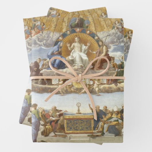Anklage des Heiligen Sakraments, Raphael Sanzio Geschenkpapier Set (Beispiel)