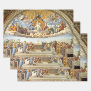 Anklage des Heiligen Sakraments, Raphael Sanzio Geschenkpapier Set