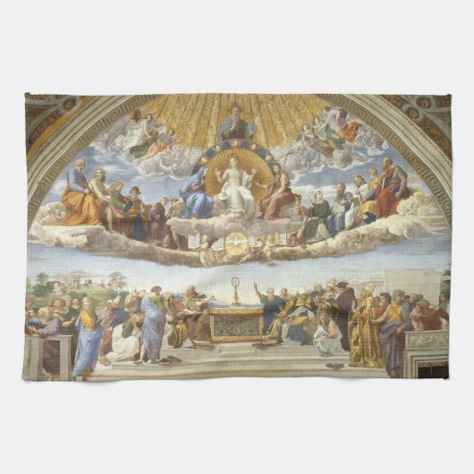 Anklage des Heiligen Sakraments, Raphael Sanzio Geschirrtuch (Horizontal)