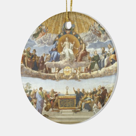 Anklage des Heiligen Sakraments, Raphael Sanzio Keramik Ornament (Links)