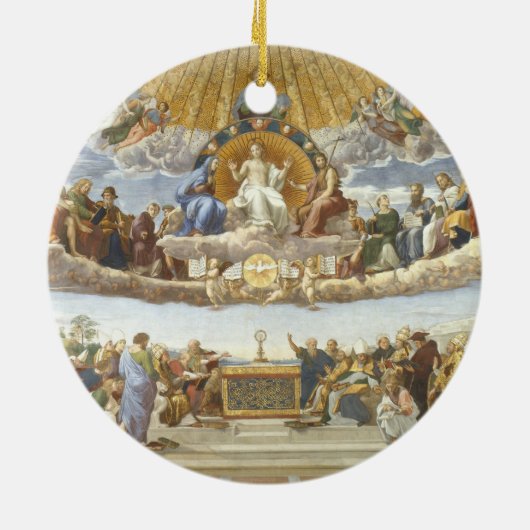 Anklage des Heiligen Sakraments, Raphael Sanzio Keramik Ornament (Hinten)
