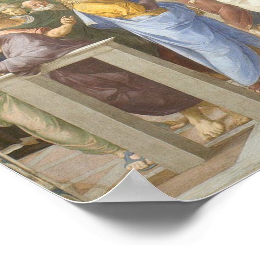 Anklage des Heiligen Sakraments, Raphael Sanzio Poster (Ecke)