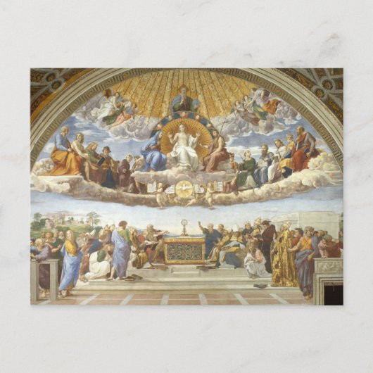 Anklage des Heiligen Sakraments, Raphael Sanzio Postkarte (Vorderseite)