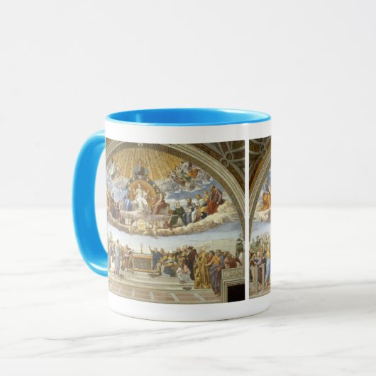 Anklage des Heiligen Sakraments, Raphael Sanzio Tasse (Vorderseite Links)