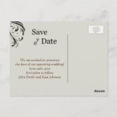 Anklagen und Rose Save the Date Postkarte (Rückseite)