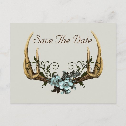 Anklagen und Rose Save the Date Postkarte (Vorderseite)