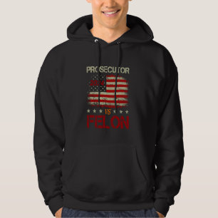Ankläger gegen Felon 2024 Wahl für Retro Stripe Hoodie