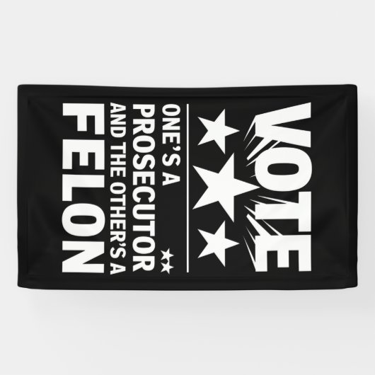 Ankläger gegen Felon Voter Funny Political Banner (Horizontal)