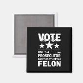 Ankläger gegen Felon Voter Funny Political Magnet (Vorderseite/Rückseite)