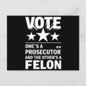 Ankläger gegen Felon Voter Funny Political Postkarte (Vorderseite)