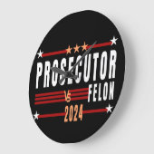 Ankläger Vs Felon 2024 Wall Clock Große Wanduhr (Winkel)