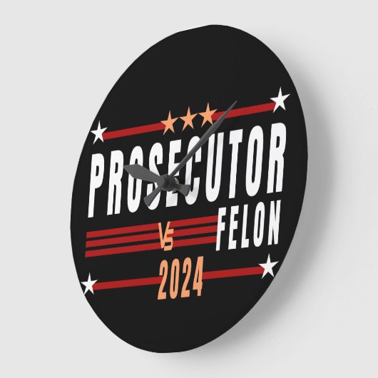 Ankläger Vs Felon 2024 Wall Clock Große Wanduhr (Winkel)