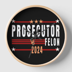 Ankläger Vs Felon 2024 Wall Clock Uhr