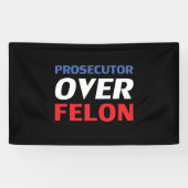 Anklägerin über Felon Rot-Weiß-Typografie Banner (Horizontal)