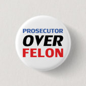 Anklägerin über Felson Rot-Blau-Weiß Button (Vorderseite)