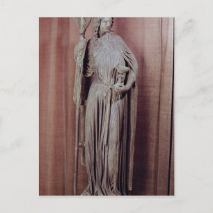 Anklägliche Figur einer Kirche, die ein Kerker häl Postkarte