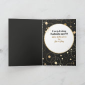 Anklang an 80 kühne glamouröse Cartoon 80. Geburts Karte (Innenseite)