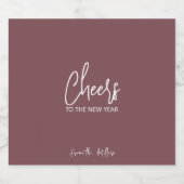 Anklang für das neue Jahr mit dem Weinetikett Schaumweinetikett (Einzelnes Label)